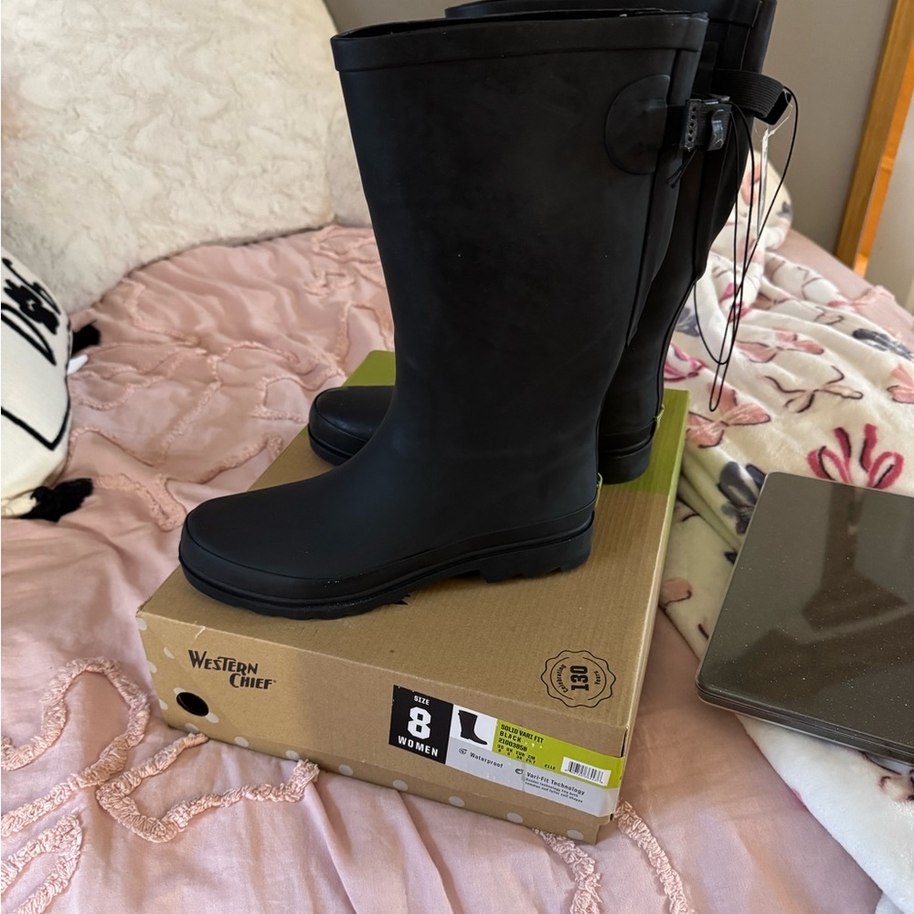 Western Chief Women's Black Rain Boots